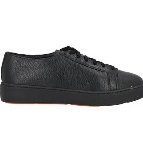 Santoni Leather low-top Sneakers | Black | FARFETCH NIB | Santoni | Black Leather Low Top Sneakers | EU 35.5